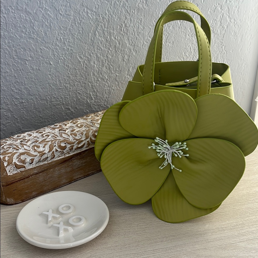 Green Floral Women's Bag